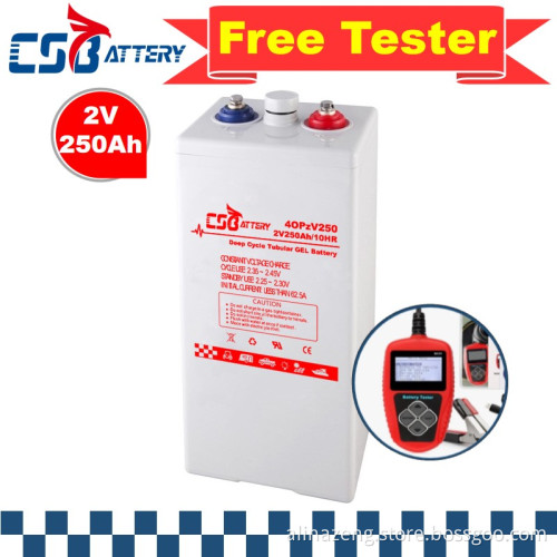 Csbattery 2V350ah Tubular Gel Opzv Battery for Power-of-Diesel-Locomotive/Electric-Locomotive/Solar-Panel/AAA